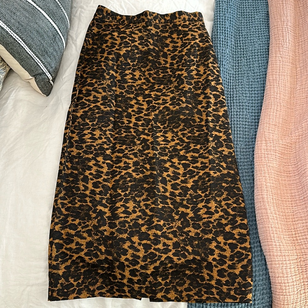 Hunter Bell animal print skirt